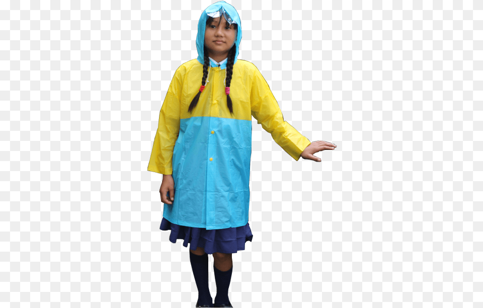 Transparent Raincoat For Kids Kids In Rainwear, Clothing, Coat, Person Png