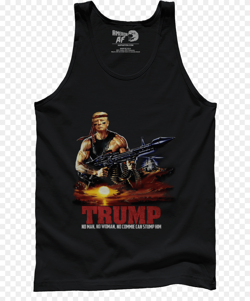Transparent Rambo Active Tank, Clothing, Tank Top, Adult, Person Png Image
