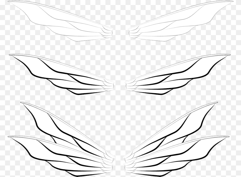 Transparent Realistic Fairy Wings Line Art, Emblem, Symbol, Animal, Fish Free Png