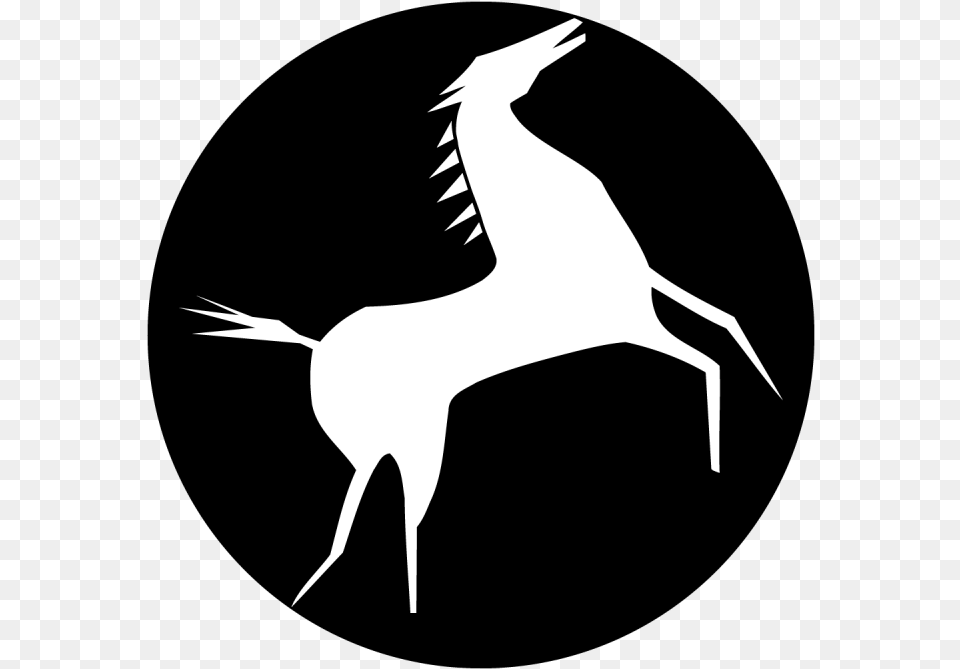 Rearing Horse Emblem, Animal, Bird, Crane Bird, Silhouette Free Transparent Png
