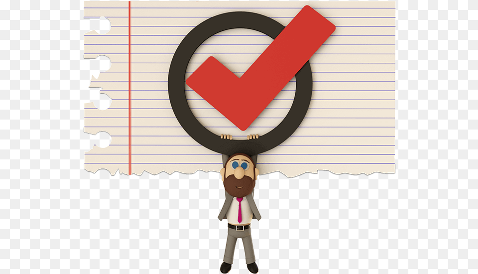 Transparent Red Check Mark Cartoon, Baby, Person, Symbol, Text Png Image