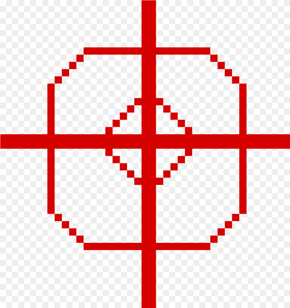 Red Crosshair 8 Bit Smiley Face, Cross, Symbol, Nature, Outdoors Free Transparent Png