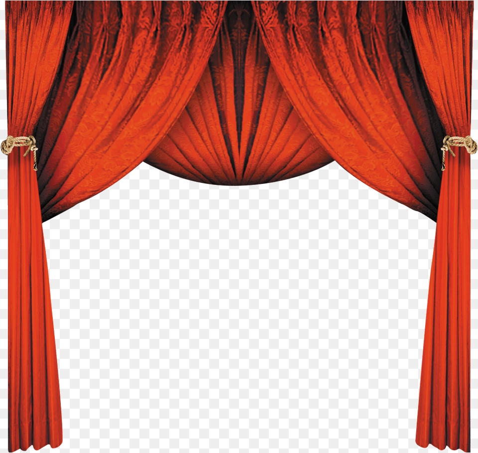 Transparent Red Curtain, Stage, Indoors, Theater Free Png