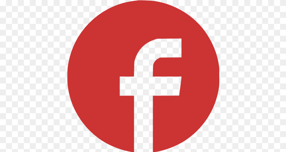 Red Facebook Logo Facebook Icon Circle Red, Sign, Symbol, Road Sign Free Transparent Png