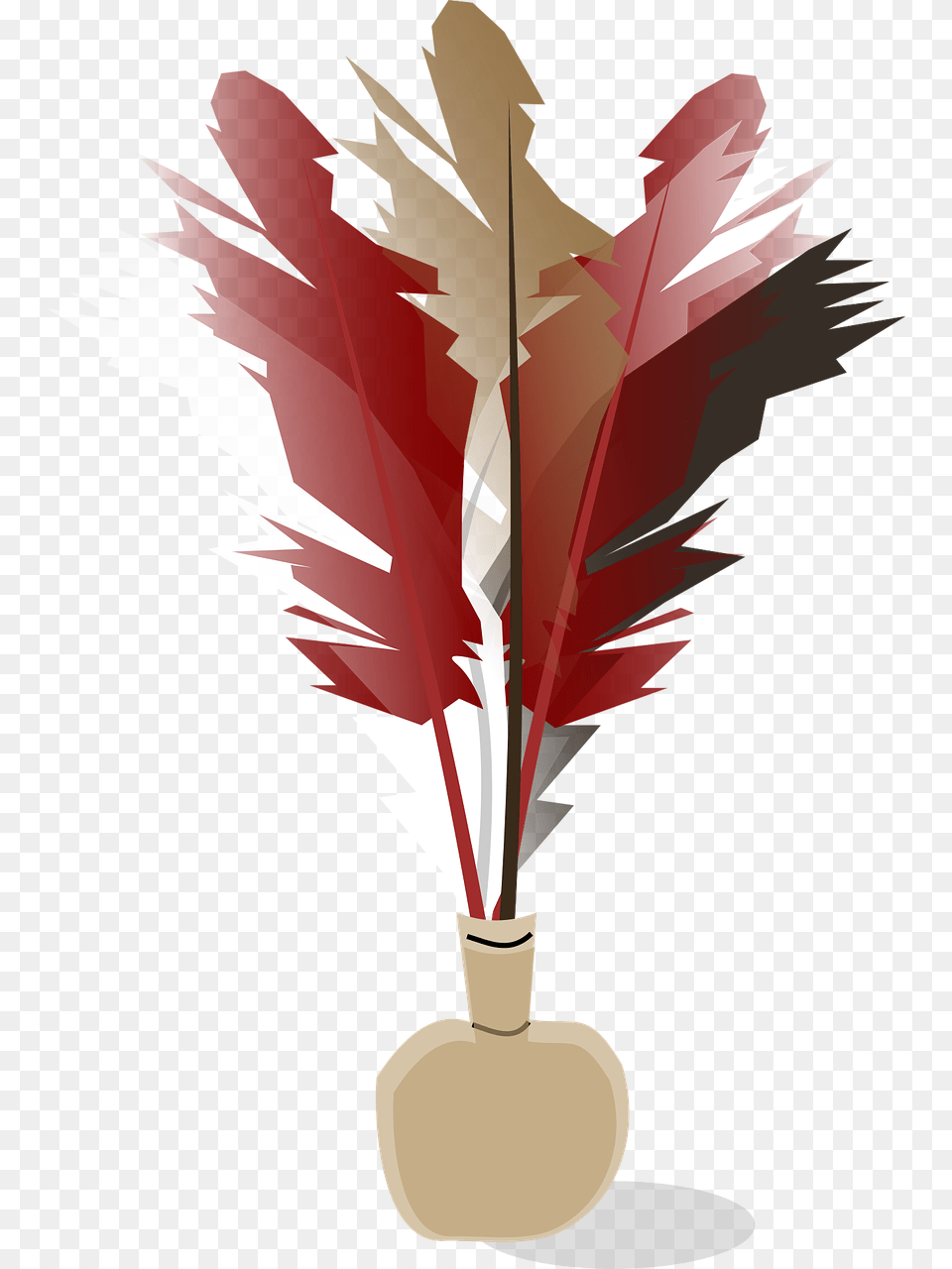 Red Feather Peteca, Bottle, Ink Bottle Free Transparent Png