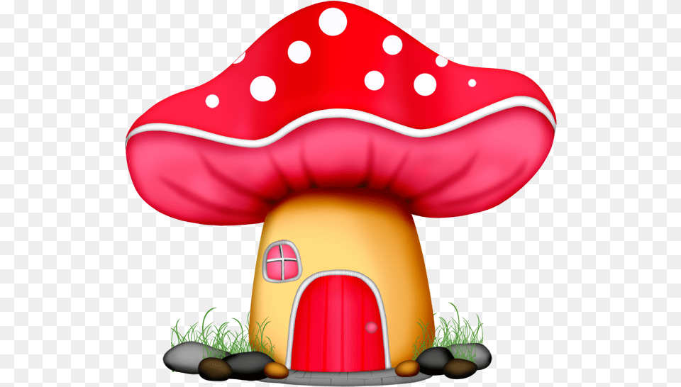 Transparent Red Mushroom Mushroom Fairy House Drawing, Fungus, Plant, Agaric Png Image