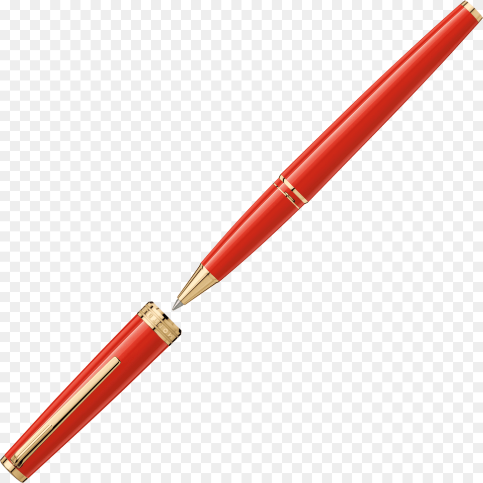 Transparent Red Pen Montblanc, Fountain Pen, Cosmetics, Lipstick Free Png Download