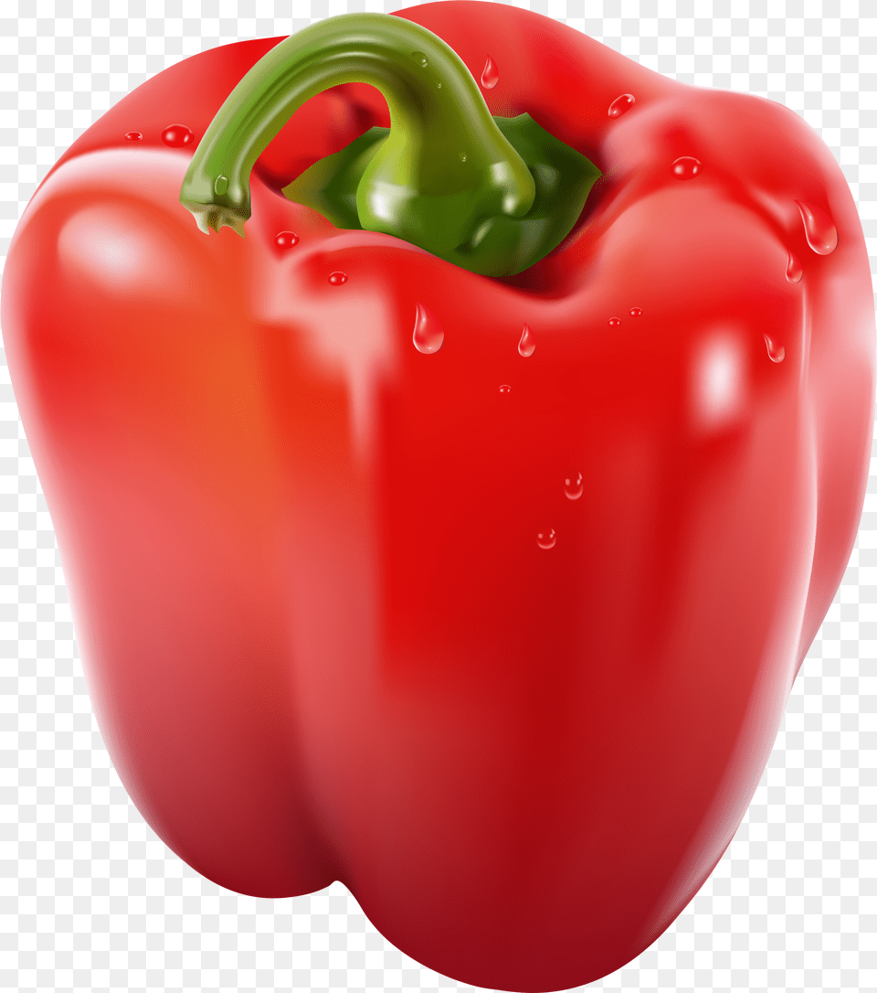 Transparent Red Pepper Clipart Picture Red Pepper Transparent Background, Bell Pepper, Food, Plant, Produce Png