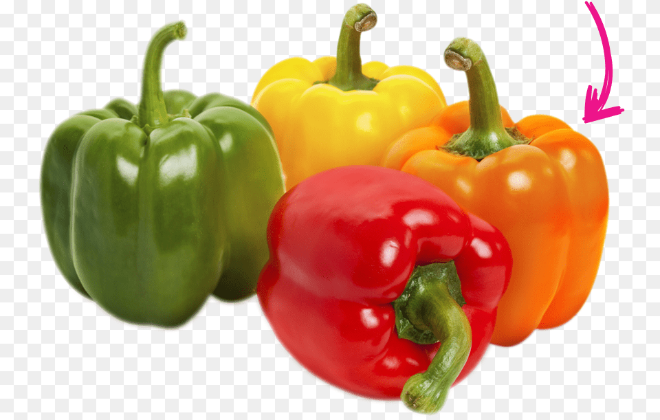 Transparent Red Pepper Peppers Green Red Yellow Orange, Bell Pepper, Food, Plant, Produce Png Image