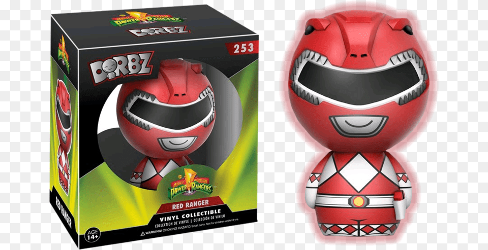 Transparent Red Power Ranger Funko Dorbz Power Ranger, Helmet, Clothing, Hardhat Free Png Download