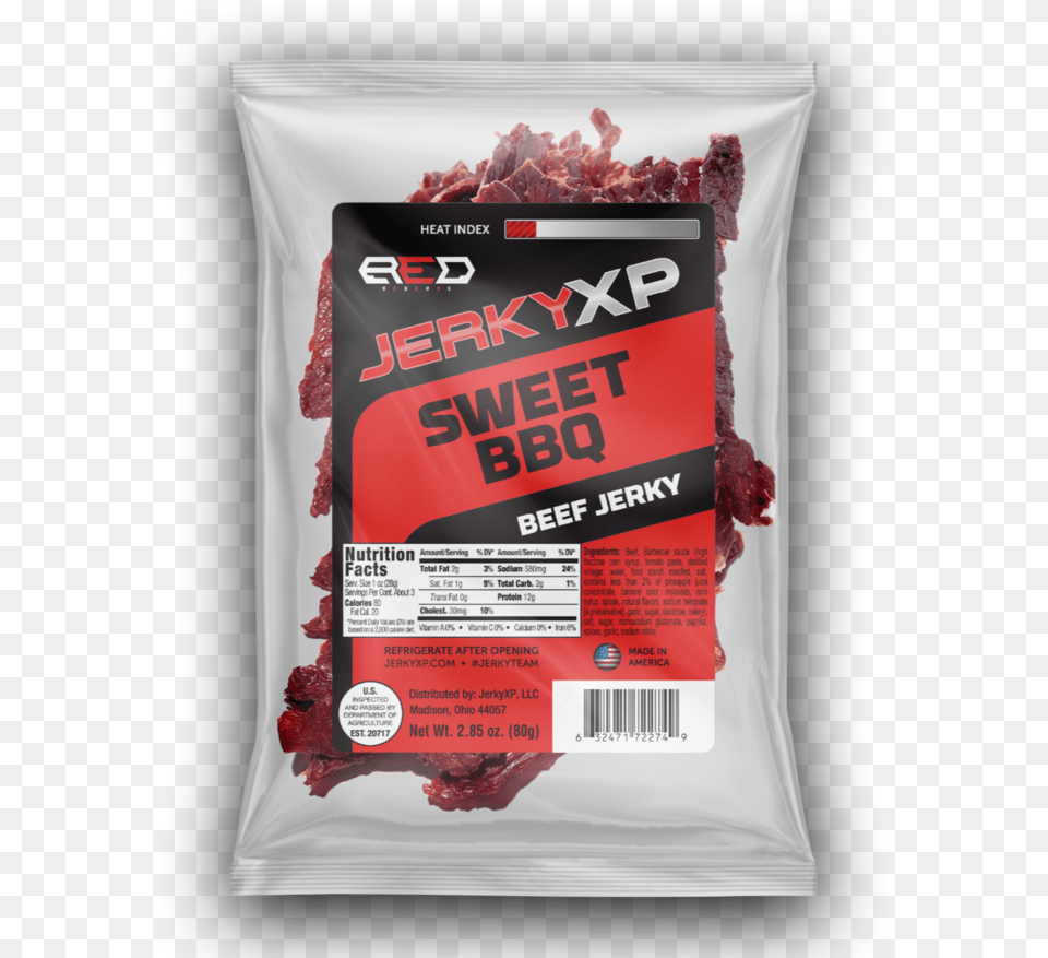 Transparent Red Reserve Jerkyxp Red, Food, Meat, Pork, Ketchup Png Image