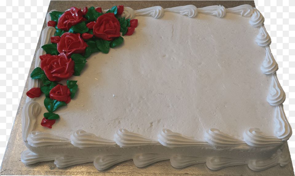 Transparent Red Roses Border Red Rose Cake Rectangle, Birthday Cake, Cream, Dessert, Flower Png Image