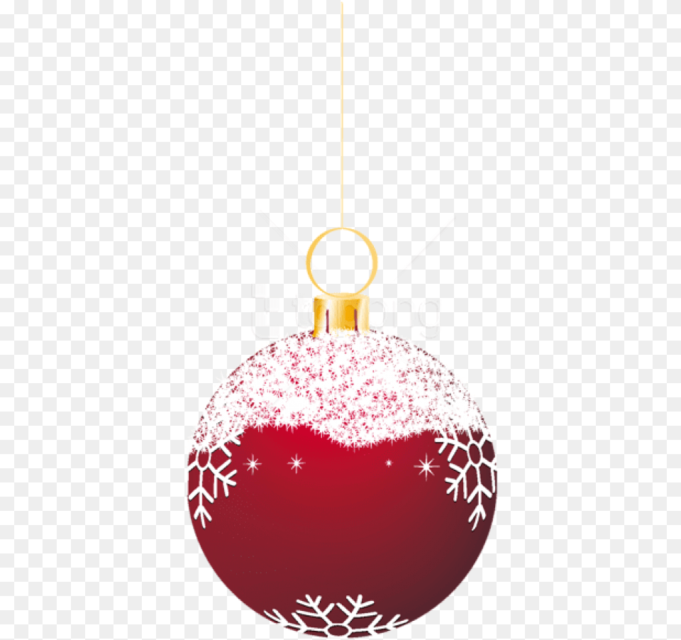 Transparent Red Snowy Christmas Ball Ornament Christmas Ball Transparent, Accessories, Lamp Free Png Download