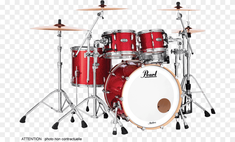 Transparent Red Sparkle Pearl Master Maple Complete Red, Drum, Musical Instrument, Percussion Free Png Download