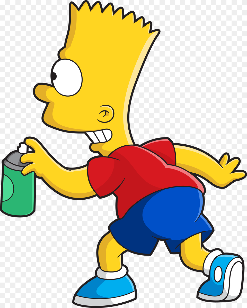 Transparent Red Spray Paint Bart Simpson Spray Paint, Cleaning, Person, Dynamite, Weapon Free Png Download