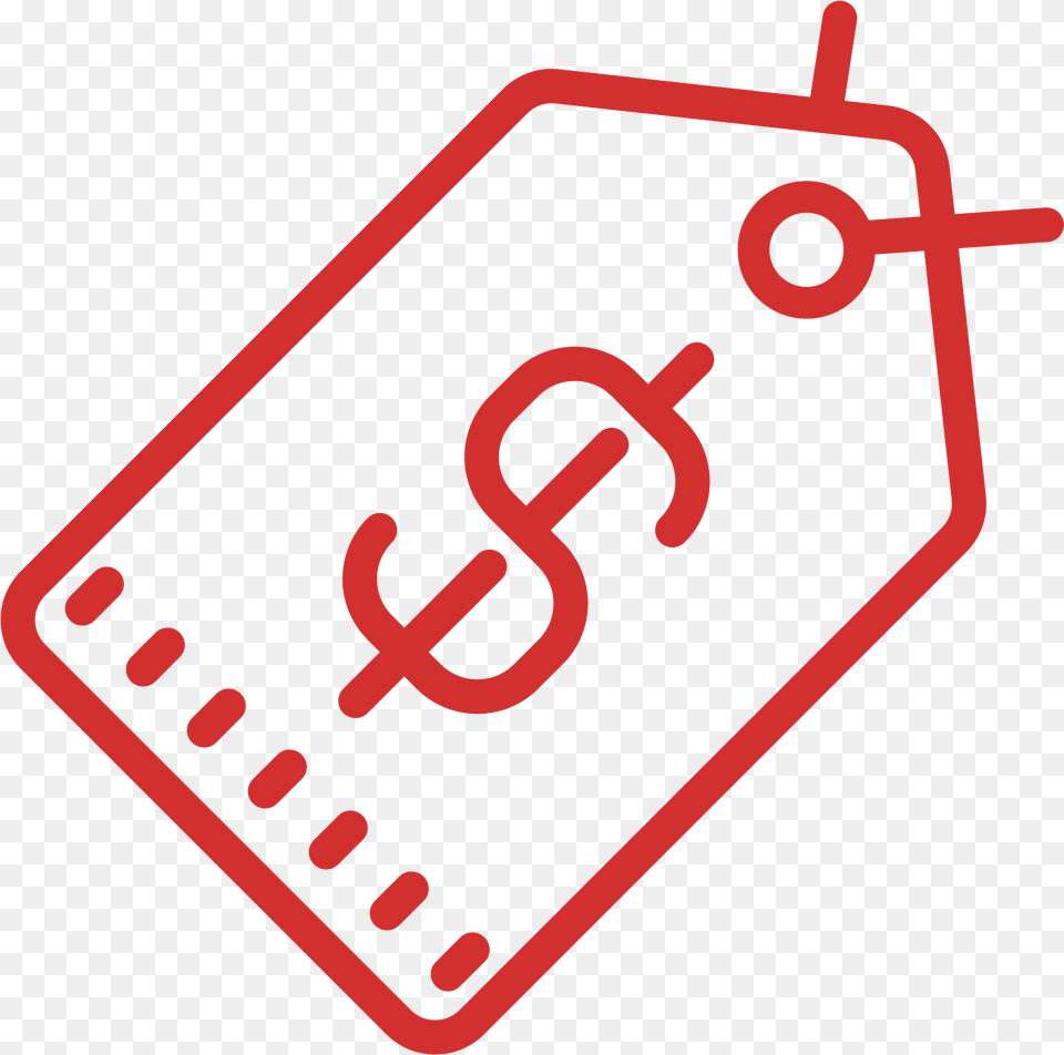 Transparent Red Tag Price Tag Black And White, Electronics, Hardware, Phone, Weapon Free Png Download