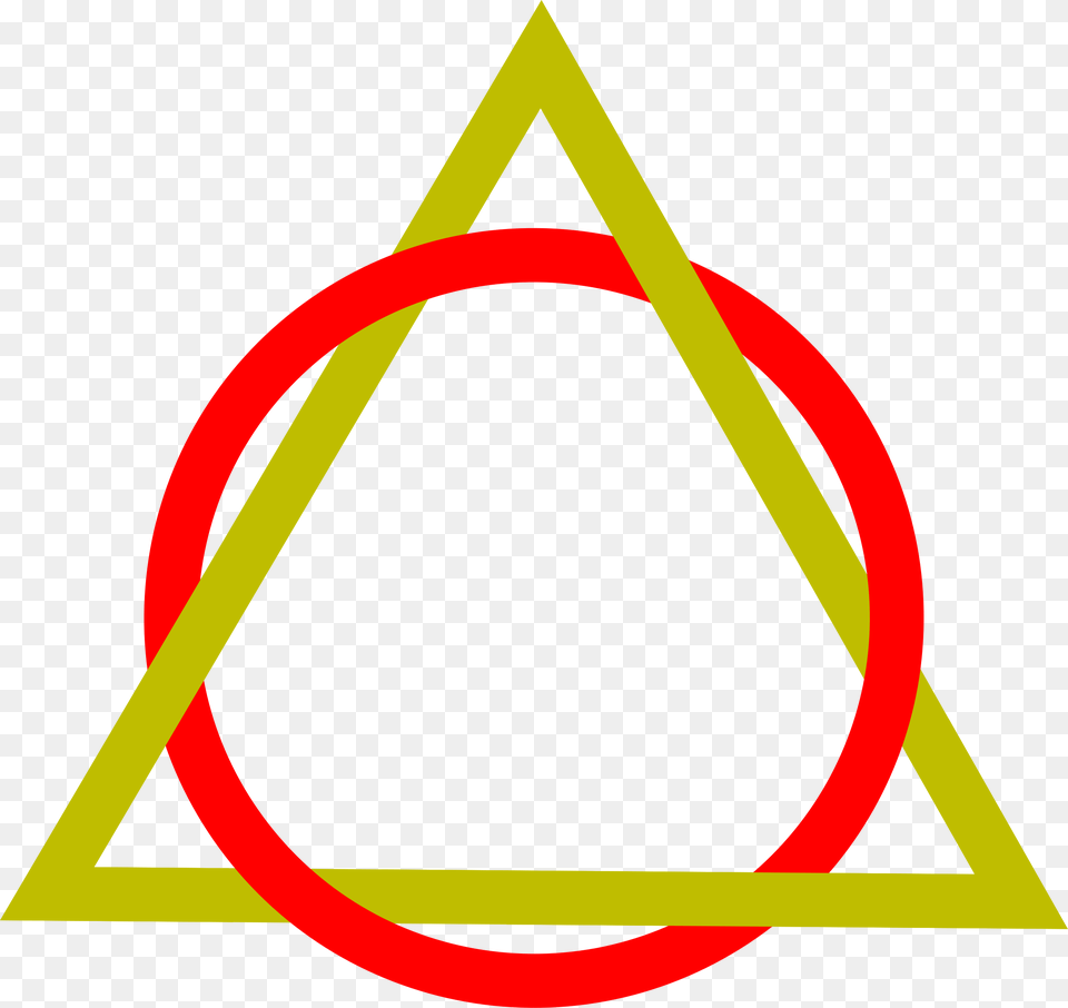 Red Triangle Simbolo Triangulo Y Circulo, Symbol Free Transparent Png