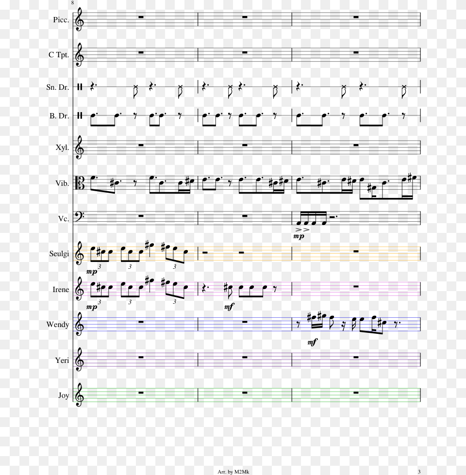 Transparent Red Velvet Seulgi Sheet Music Free Png Download