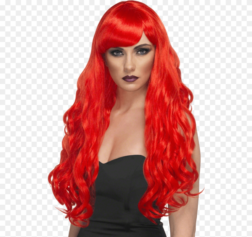 Transparent Red Wig Fancy Dress Wigs, Adult, Female, Hair, Person Free Png