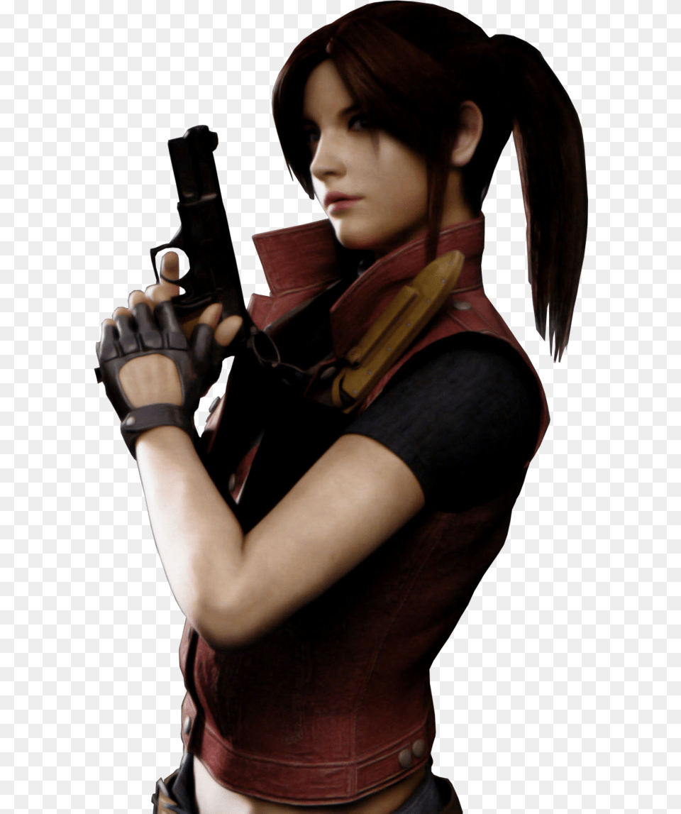 Resident Evil Leon Resident Evil 2 Darkside Chronicles Claire, Clothing, Costume, Weapon, Person Free Transparent Png