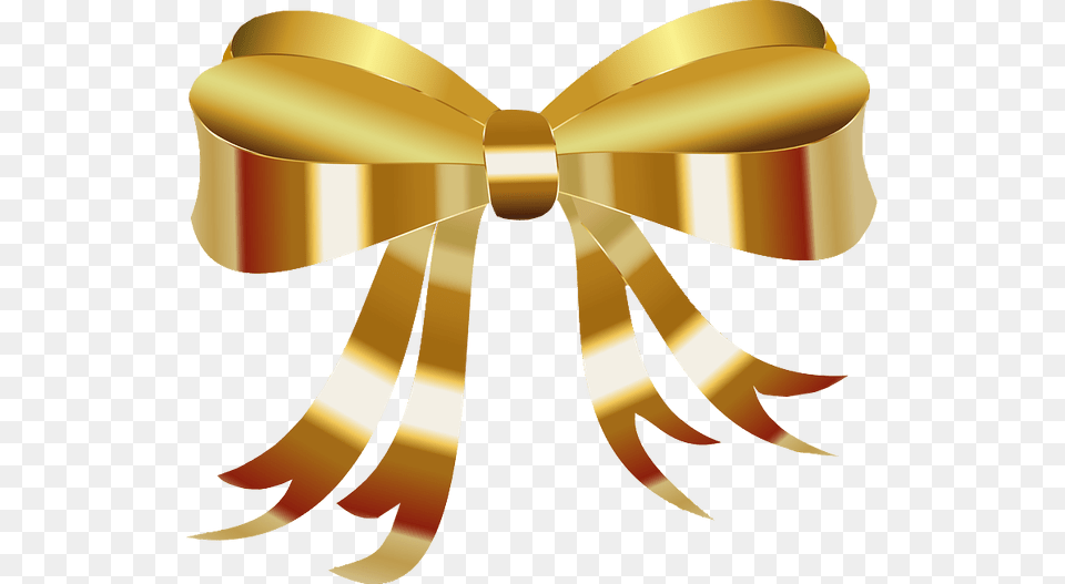 Transparent Ribbon Clipart Gold Christmas Bow Transparent Background, Accessories, Formal Wear, Tie, Appliance Free Png