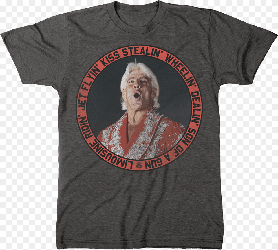 Transparent Ric Flair Limousine Riding Jet Flying Shirt, Clothing, T-shirt, Adult, Female Png Image