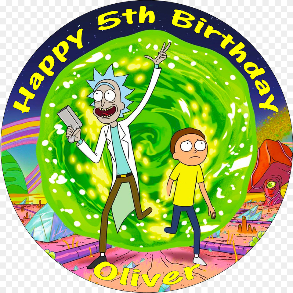 Rick And Morty Cake Rick And Morty, Person, Face, Head, Book Free Transparent Png