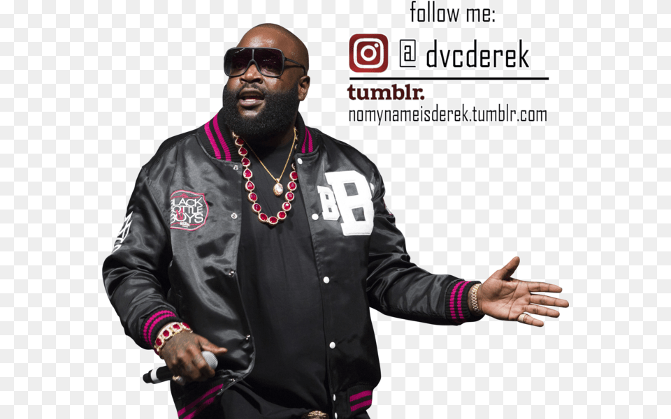 Transparent Rick Ross Leather Jacket, Accessories, Person, Pendant, Hand Png Image