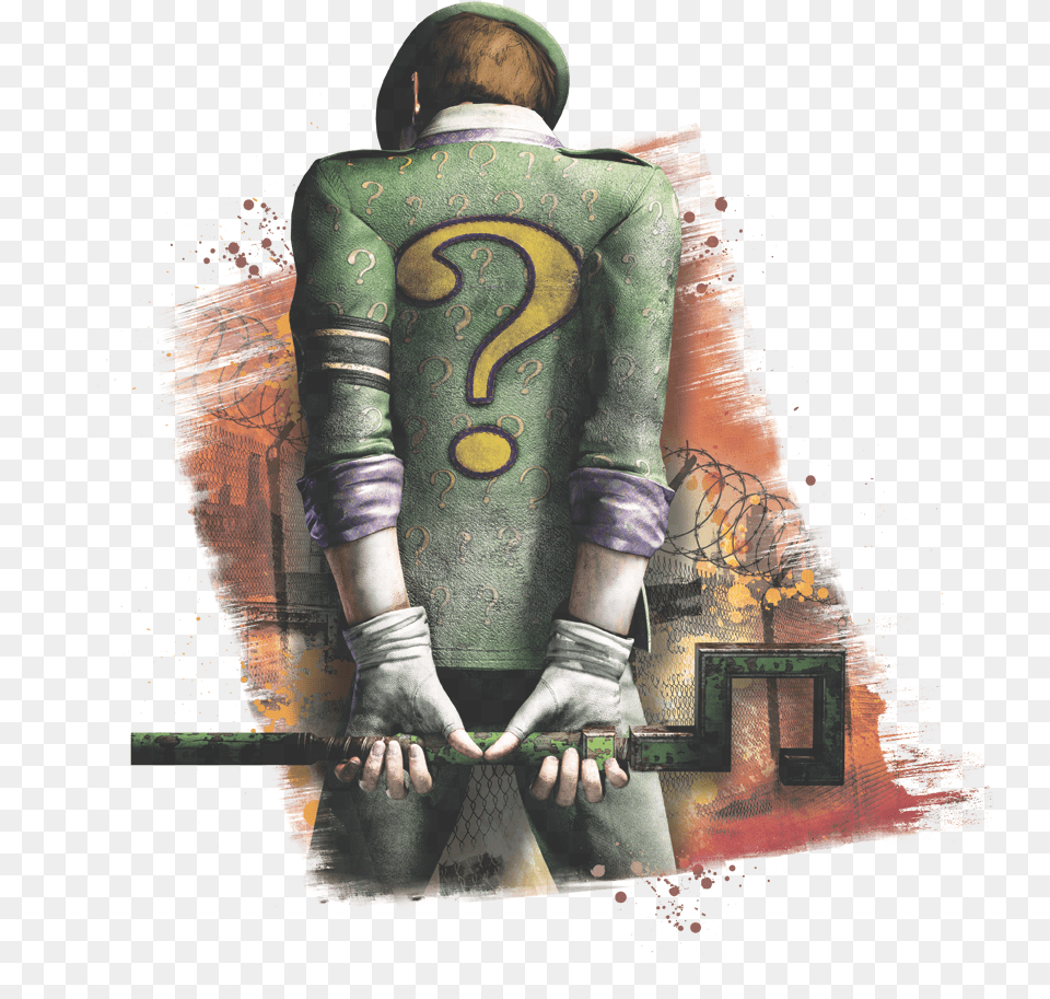 Transparent Riddler Riddler Arkham City, Art, Baby, Painting, Person Png