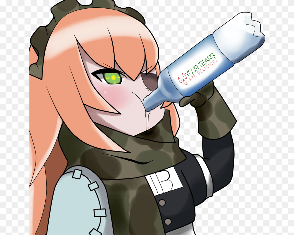 Transparent Rimworld Anime Girl Drinking Tears, Publication, Book, Comics, Electrical Device Png Image