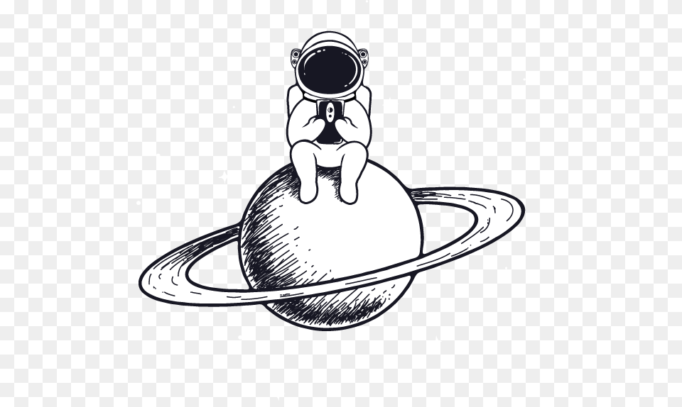 Transparent Ringed Planet Astronaut Sitting Illustration, Astronomy, Outer Space, Baby, Person Png