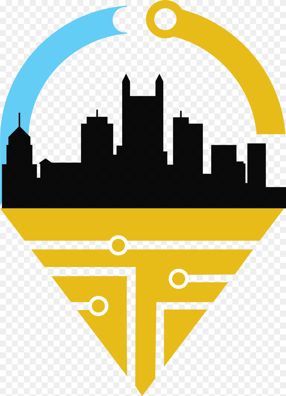 Transparent Rivers Clipart Pittsburgh City Skyline Silhouette, Arch, Architecture, Light Free Png