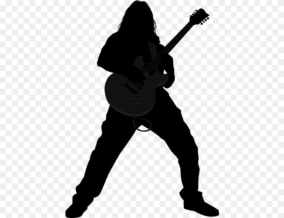 Transparent Rocker Silhouette, Guitar, Musical Instrument, Guitarist, Leisure Activities Png