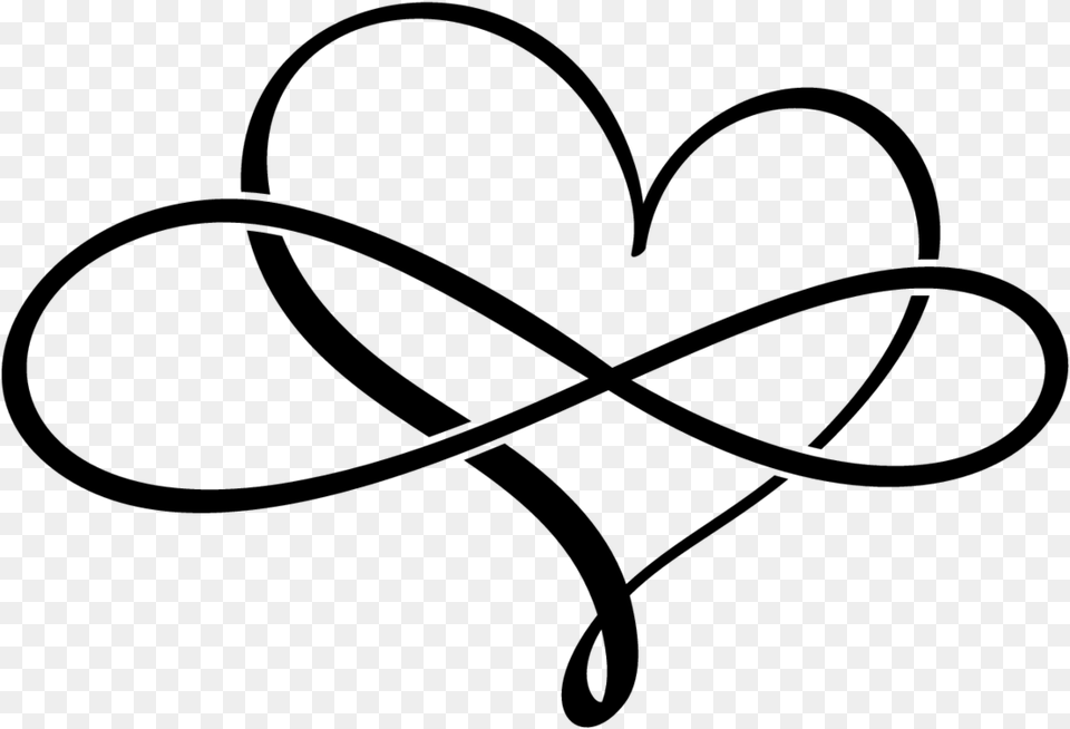 Transparent Rocket Clipart Black And White Infinity Heart With Arrow, Gray Png Image