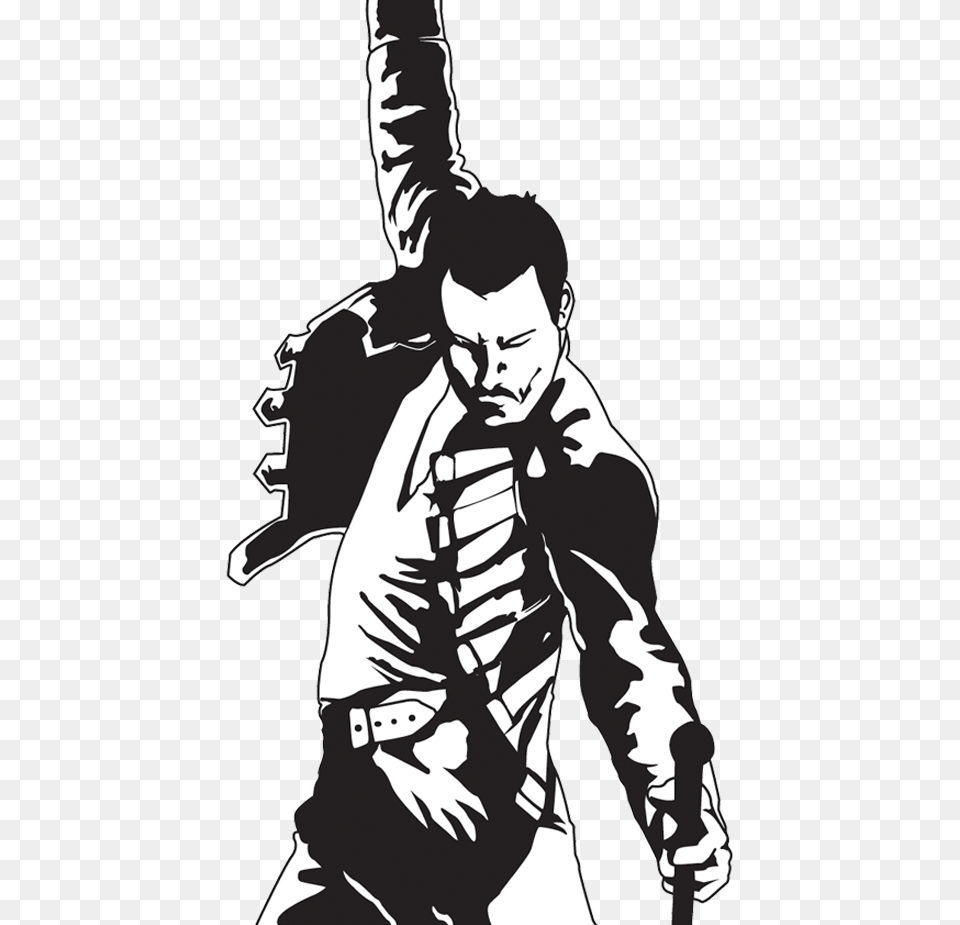 Transparent Rockstar, Stencil, Person, Man, Male Png