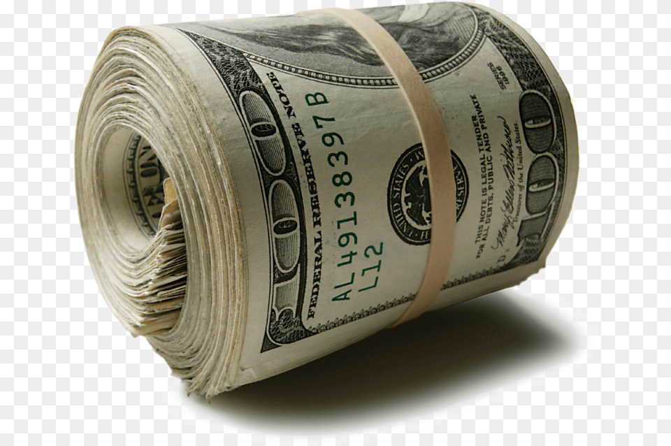 Transparent Roll Of Money Roll Of Money, Dollar, Can, Tin Free Png Download