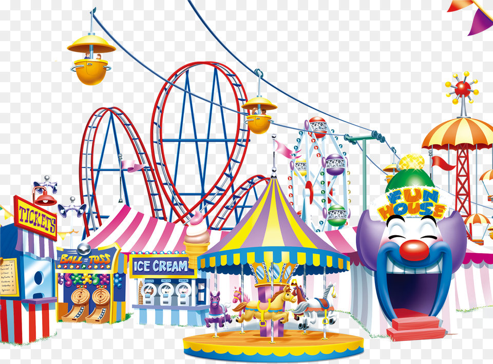Transparent Roller Coaster Clip Art Amusement Park Cartoon, Clothing, Fashion, Robe, Shirt Png Image