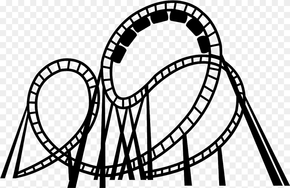 Transparent Roller Coaster Clipart, Gray Png Image