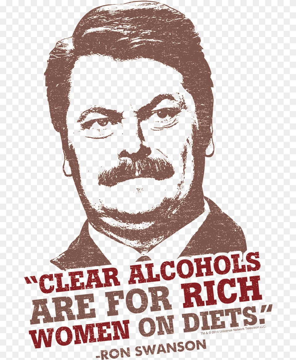 Transparent Ron Swanson Parks And Recreation T Shirts, Poster, Advertisement, Portrait, Photography Png Image