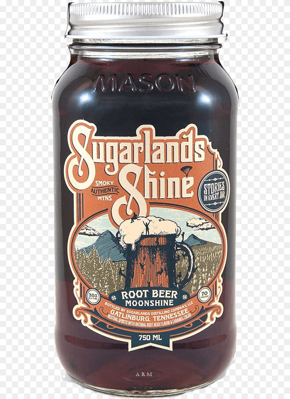 Transparent Root Beer Sugarlands Shine Root Beer Liqueur, Jar, Alcohol, Beverage, Food Png