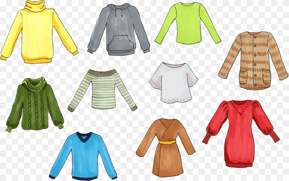 Transparent Ropa Clothes Tops Clipart, Blouse, Sweater, Sleeve, Long Sleeve Png