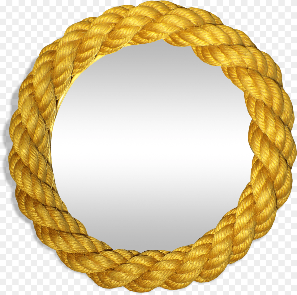 Transparent Rope Frame Hd Round Photo Frame, Gold, Mirror, Accessories, Jewelry Png Image