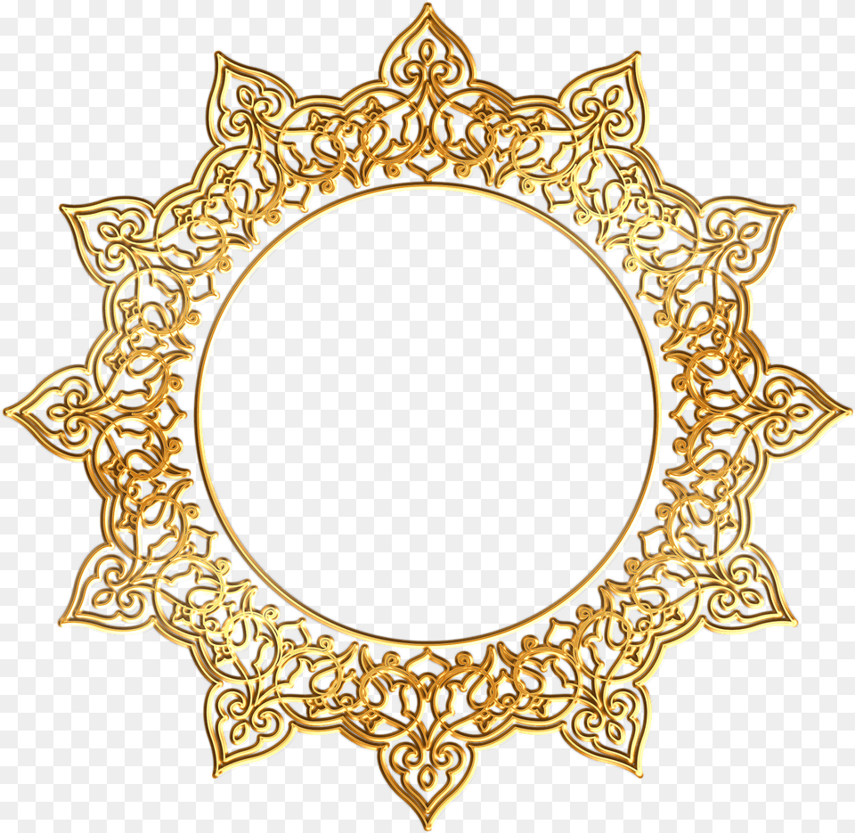 Transparent Round Picture Frame Frame, Gold, Accessories, Photography, Chandelier Free Png