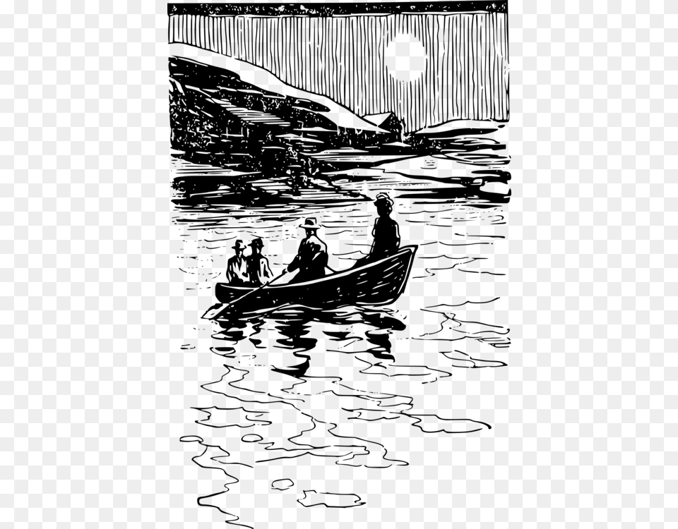 Transparent Row Boat Clipart Black And White Boat, Gray Free Png Download