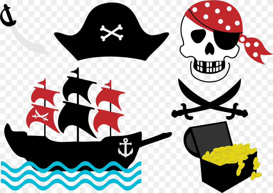 Transparent Rowboat Clip Art Pirate Eye Patch, Person, Face, Head Png