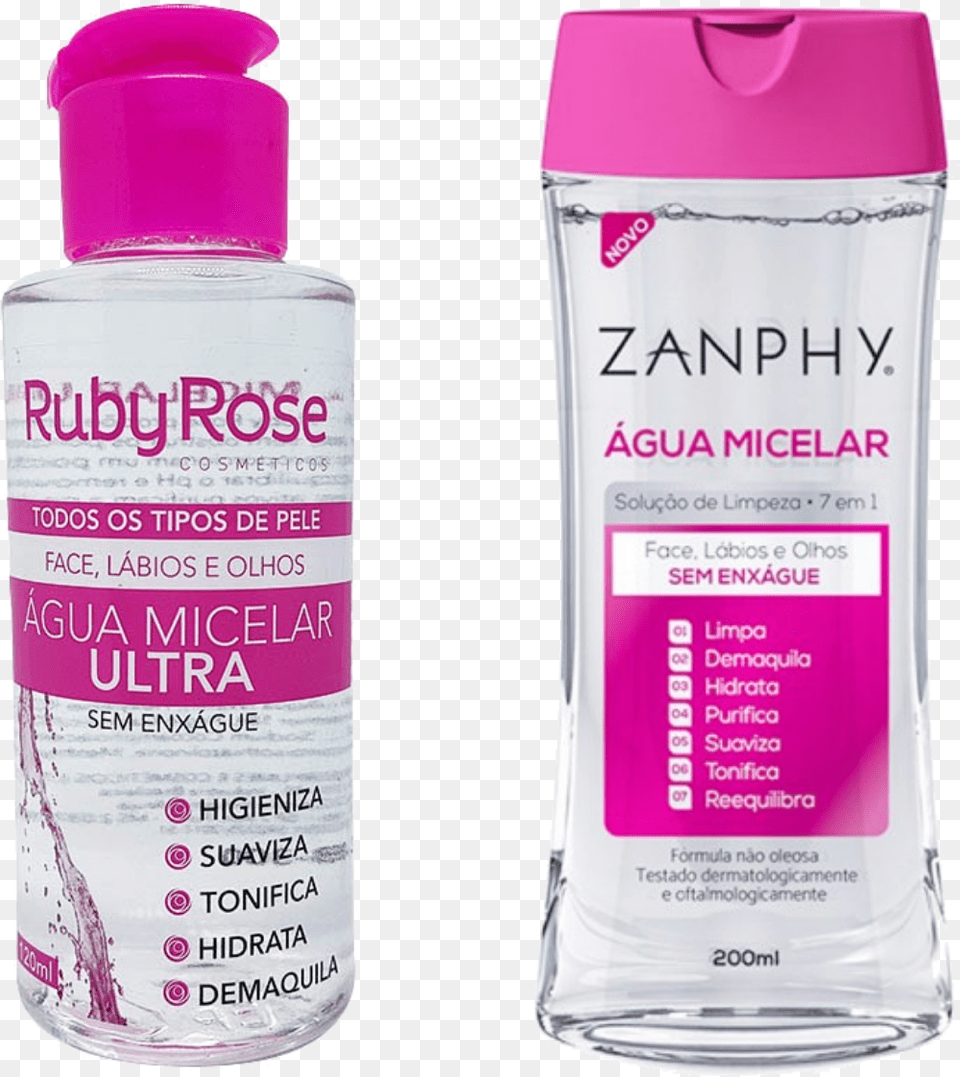 Transparent Ruby Rose Agua Micelar Ruby Rose, Bottle, Cosmetics, Perfume, Lotion Png Image