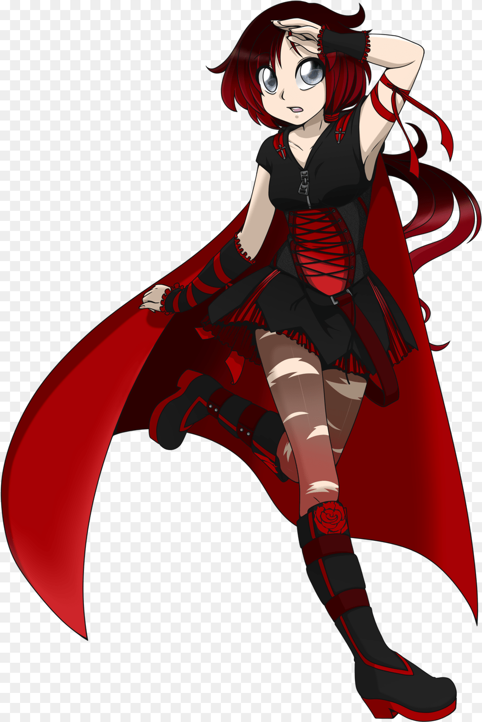 Transparent Ruby Rose Ruby Rose Minecraft Pixel Art, Book, Cape, Clothing, Comics Png Image
