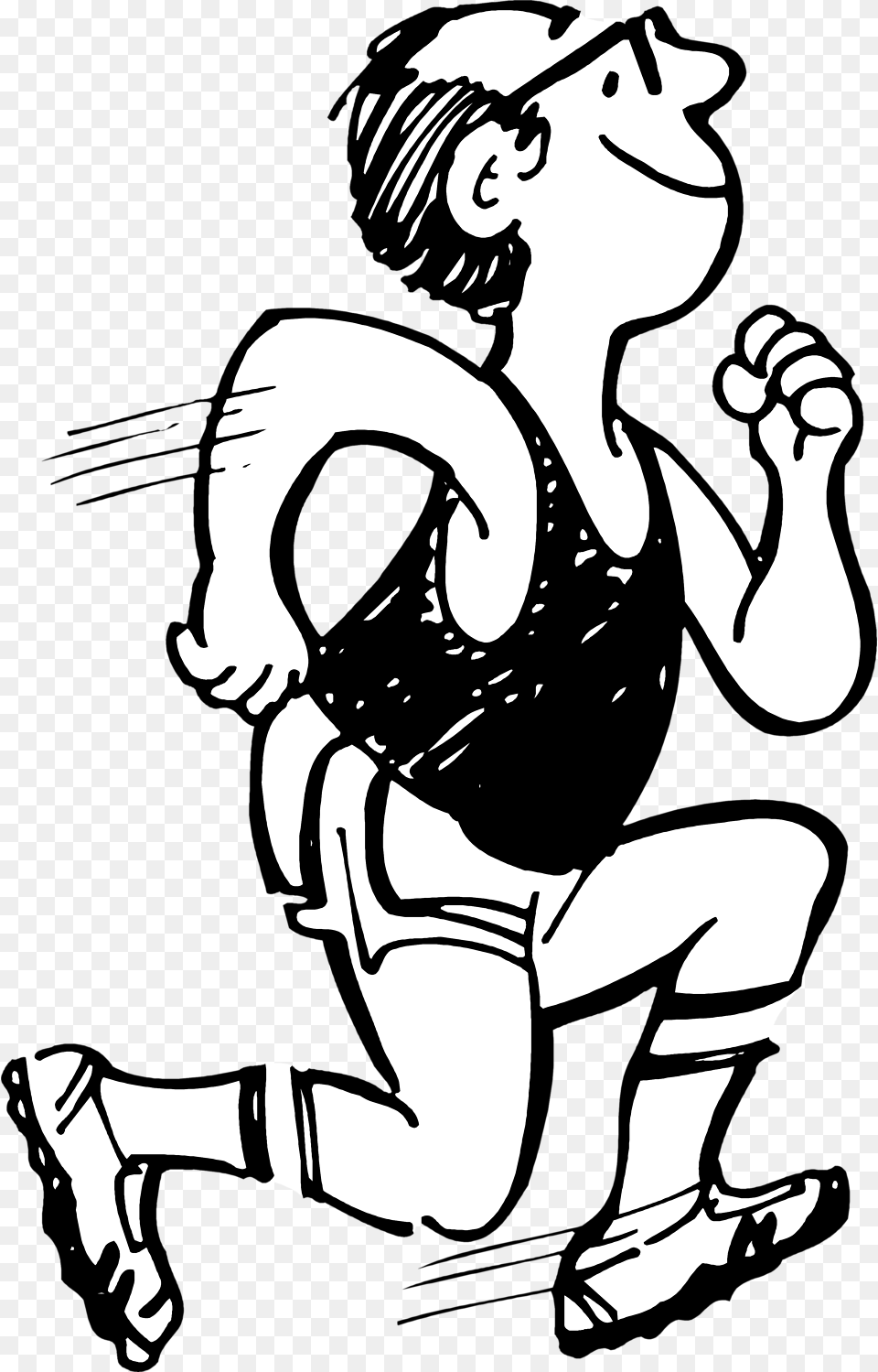 Transparent Run Clipart Man Running Clip Art, Stencil, Baby, Person, Kneeling Png Image