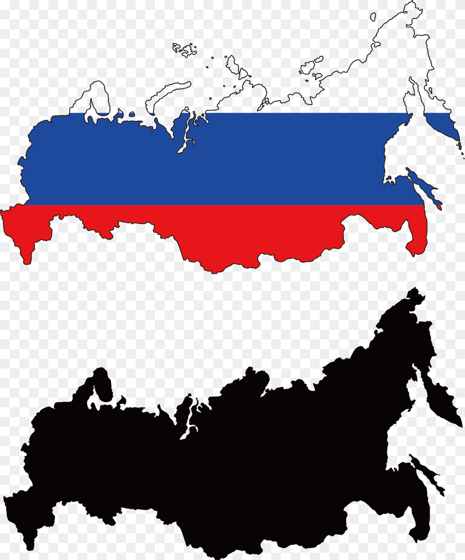Transparent Russia Flag Clipart Map Of Russia, Chart, Plot, Atlas, Diagram Png