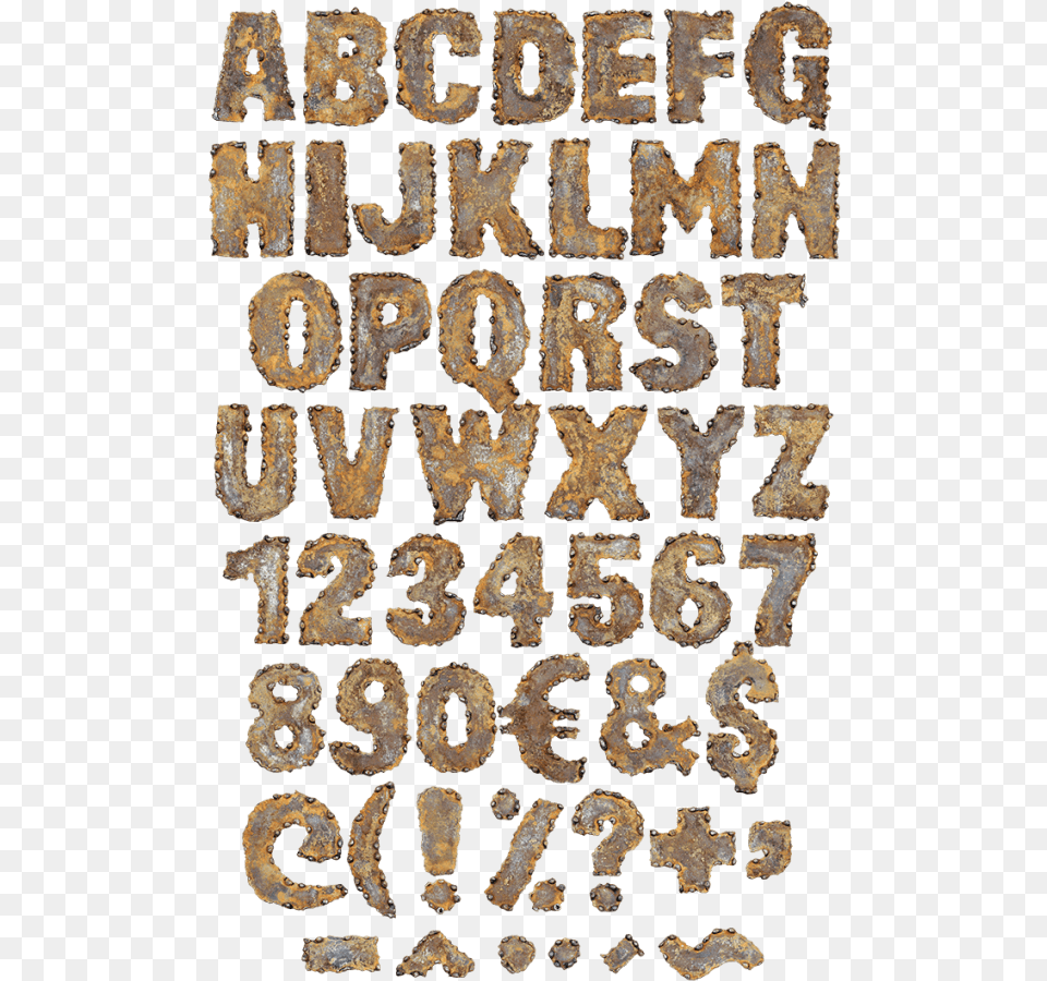 Transparent Rust Texture Rusty Typography, Text Png